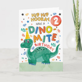 2.ª tarjeta de cumpleaños de dinosaurio | Dinosaur