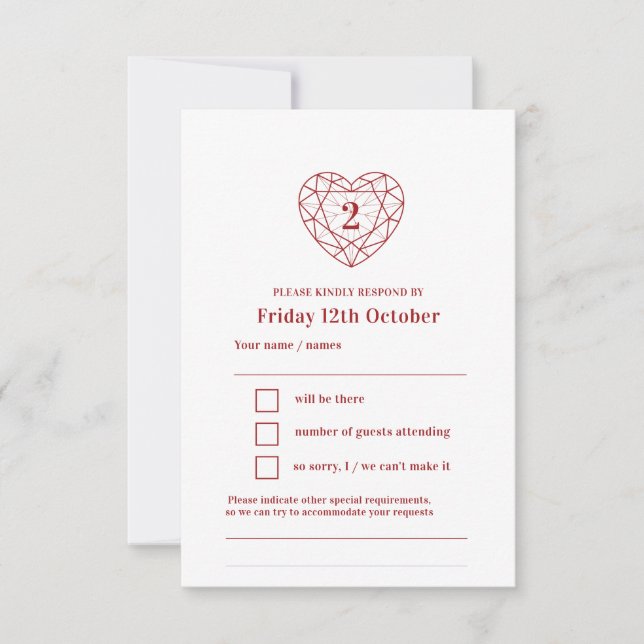 2.º aniversario de respuesta cardíaca de garnet RS (Anverso)