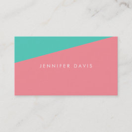 2.º COLOR | AQUA + SALMÓN | TARJETA DE NEGOCIO