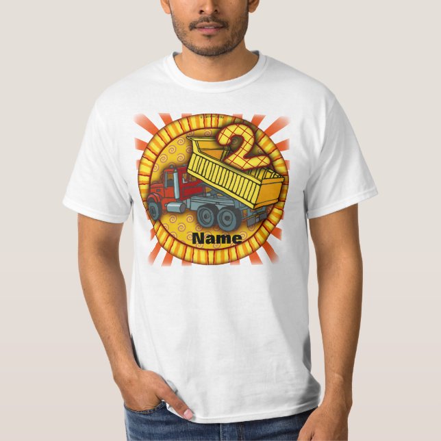 2.º cumpleaños camisetas de cumpleaños de Dump Tru (Anverso)
