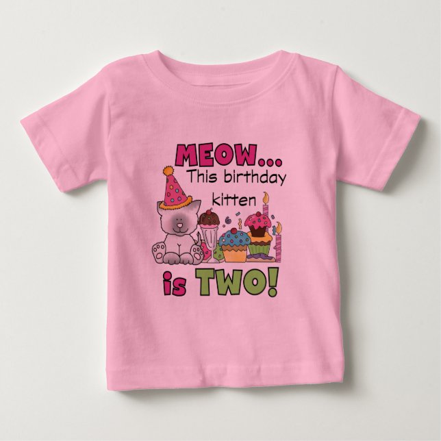 2.º gatito de cumpleaños camisetas y regalos (Anverso)