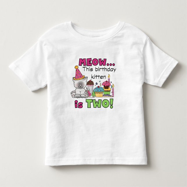 2.º gatito de cumpleaños camisetas y regalos (Anverso)