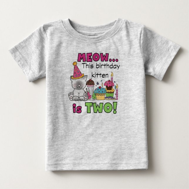 2.º gatito de cumpleaños camisetas y regalos (Anverso)