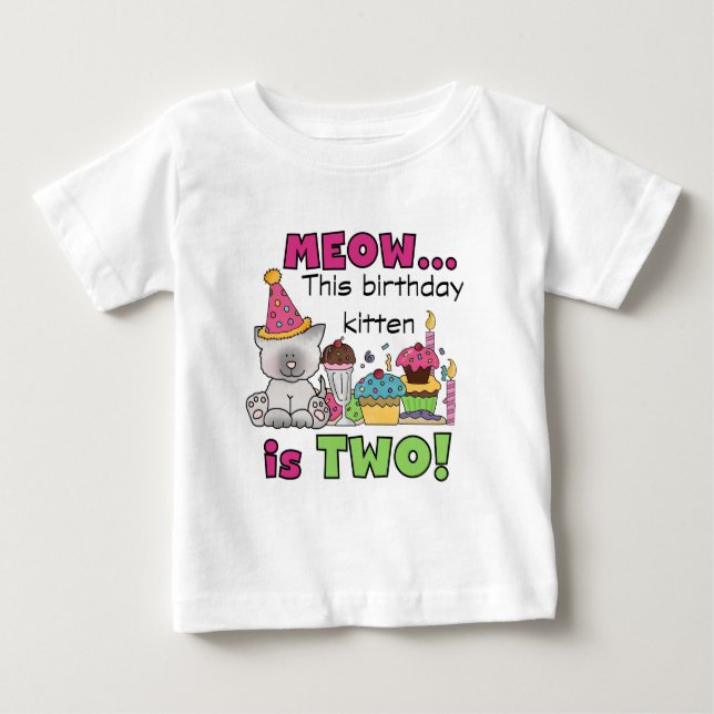2.º gatito de cumpleaños camisetas y regalos (Anverso)