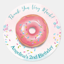 2.º pegatina de cumpleaños con un diseño bonito.