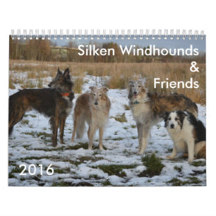 2 2016 calendario de seda de Windhounds y de los