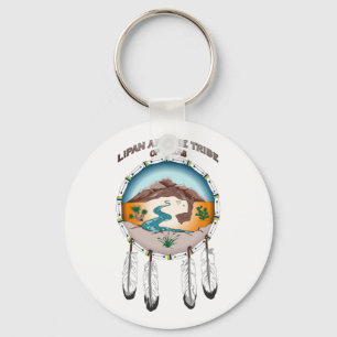 2,25" llavero tribal redondo básico del escudo