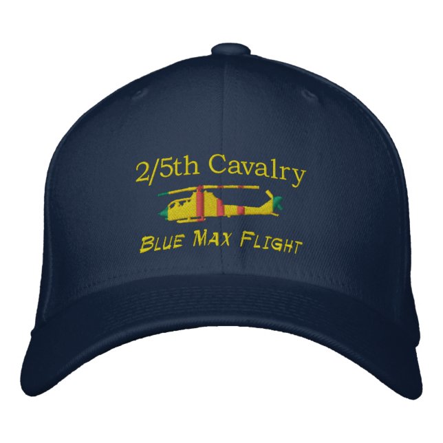 2/5 Cavalry Blue Max AH-1G Cobra Embroidered Gorra (Anverso)