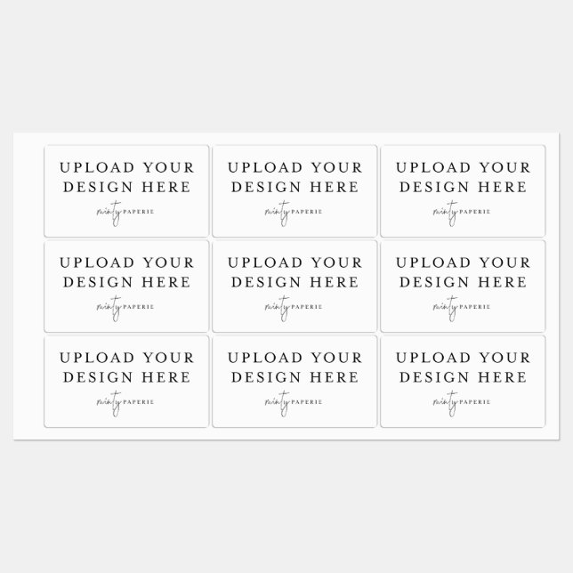 2,6" x 1,5" Rectángulo Pegatina de vinilo a prueba (Hoja)