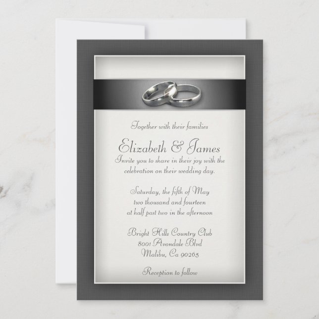 2 Anillos Invitaciones de Boda (Anverso)