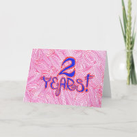 2 años tarjeta de cumpleaños/del aniversario de la