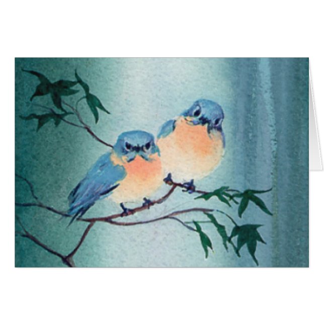 2 BLUEBIRDS de SHARON SHARPE (Anverso (Horizontal))
