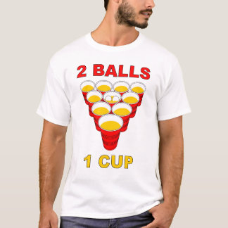 2 bolas camisa de Pong de la cerveza de 1 taza