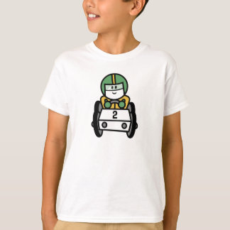 2 camisetas de los niños del coche de competición
