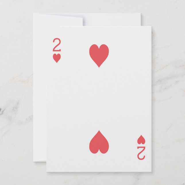 2 de Hearts Jugando Tarjeta Las Vegas Gamer Boda (Anverso)