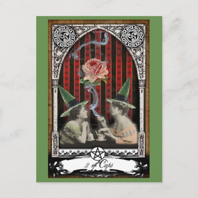 2 de la postal victoriana de Witch Tarot (Anverso)