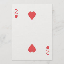 2 del Boda de la tarjeta de juego de los corazones