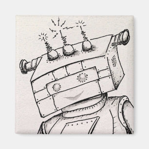 2" dibujo del imán w/Robot