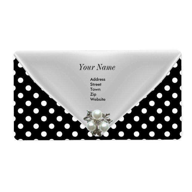 2 Dirección de la etiqueta "Order Elegant White Bl (Frente)