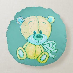 2 En 1 Cojín decorativo De Oso De Teddy Verde Lime