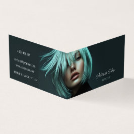 2 en 1 tarjeta de lealtad para empresas estilista 