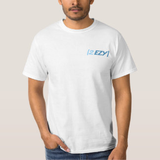 "2 EZY" polo azul de los hombres de dos lados