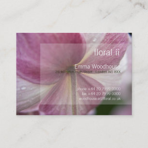 2 florales - Tarjeta de visita japonesa de la