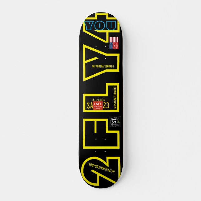 2 FLY 4 U JMT 7 3/4" Tabla de Skateboard (Anverso )
