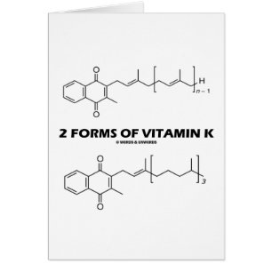 2 formas de la vitamina K (moléculas químicas)