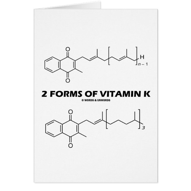 2 formas de la vitamina K (moléculas químicas) (Frente)