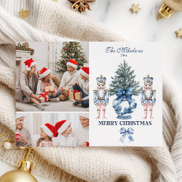 2 Foto Azul Chinoiserie Cascanueces Navidad