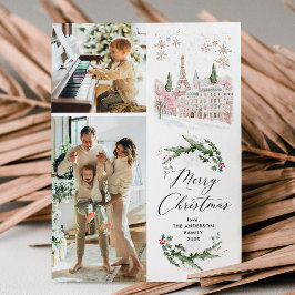 2 Foto Feliz Navidad Elegante Invierno Escena de P