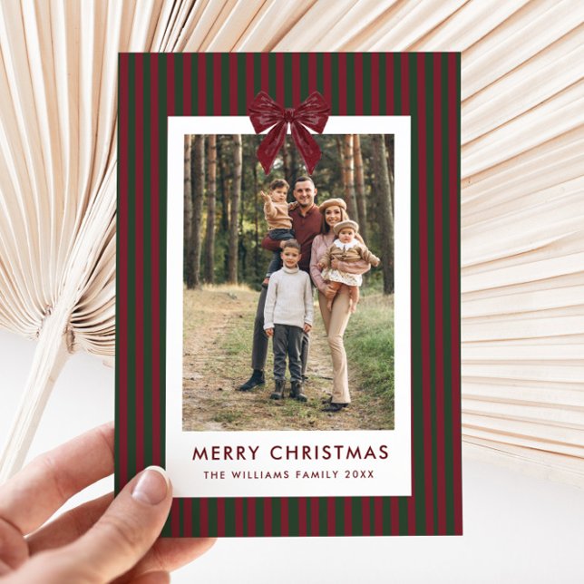 2 Foto Retro Navidad Lazo Rojo Verde Rayado (Subido por el creador)