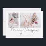 2 Fotos 2025 Calendario Script Feliz Navidad<br><div class="desc">Moderno 2 Fotos Guión Familiar 2025 Calendario Feliz Navidad. Disponible digitalmente e impreso. Simplemente reemplace las dos fotos de ejemplo con las propias y personalícelas con su saludo y nombres en la parte inferior. Feliz Navidad está en un elegante guión.</div>