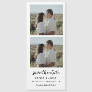 2 Fotos Booth Strip Magnetic Wedding Save The Date
