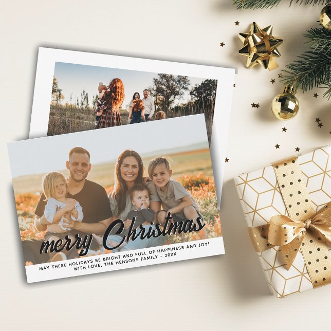 2 Fotos de familia Feliz Navidad Script (Subido por el creador)