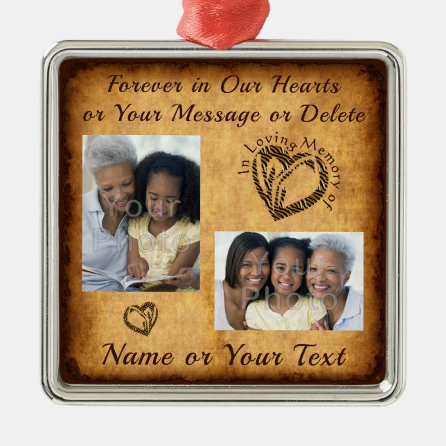 2 fotos Ornamento de Navidad por pérdida de uno qu (Frente)