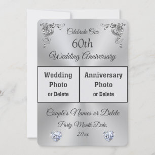 2 Fotos, Personalizadas, Invitaciones de Aniversar