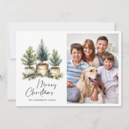 2 Fotos: Saludo de árbol de Navidad Minimalista