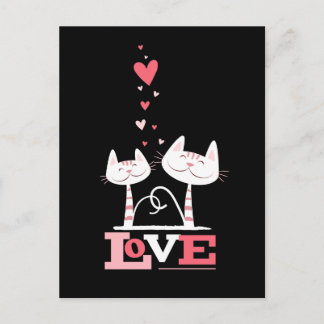 2 gatos enamorados | Postales temáticas de San Val