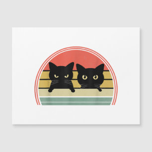 2 gatos negros buscando amor animal vintage