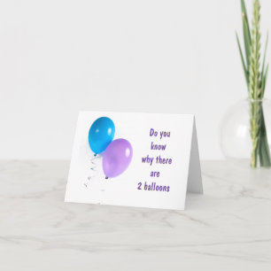 **2 GLOBOS** PARA UNA TARJETA DE **2 AÑOS** ESPECI