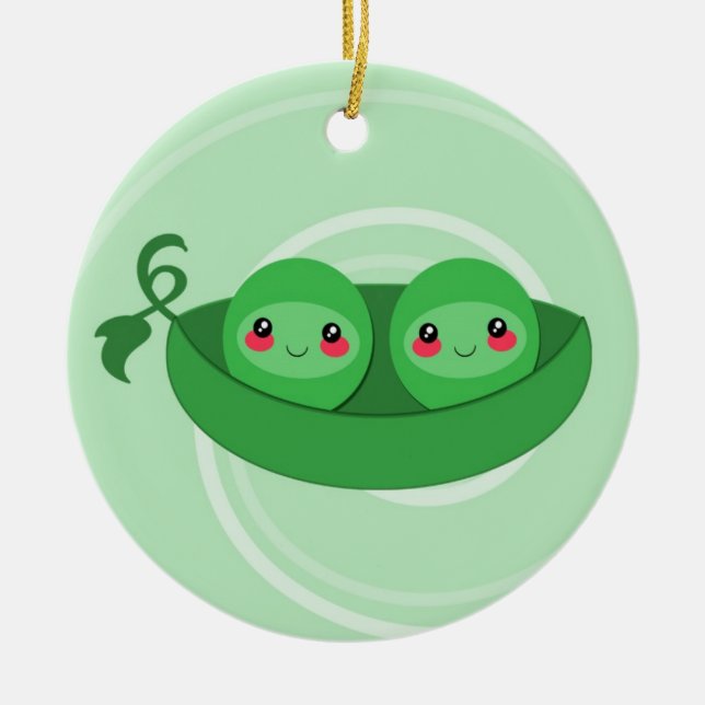 2 GUISANTES en una VAINA - ornamento (Frente)