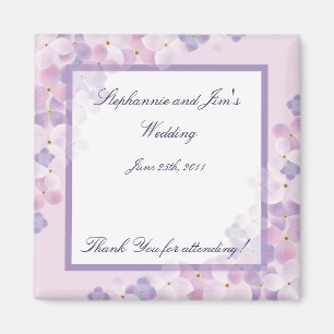 2"" Hydrangea de la púrpura del imán del favor x