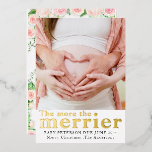2 Invitación de embarazo de Navidades fotográficos