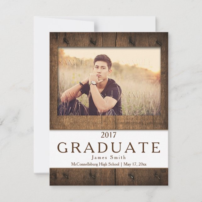 #2 Invitación de graduación de fotografía de mader (Anverso)