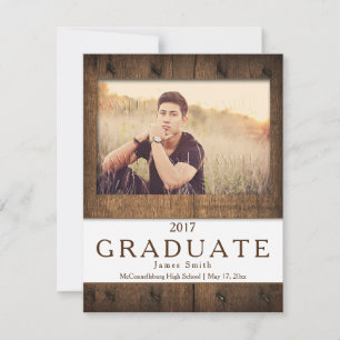 #2 Invitación de graduación de fotografía de mader