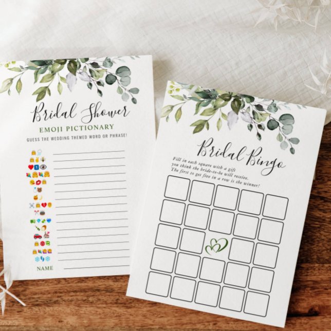 2 juegos de duchas nupciales tarjeta Eucalyptus el (Subido por el creador)