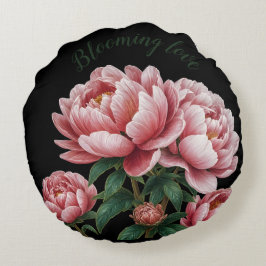 2 lados negro y blanco Blooming almohada de lanzam