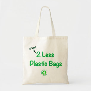 2 las menos bolsas de plástico